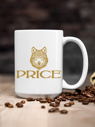 Wolf White Ceramic Coffee Mug (single)