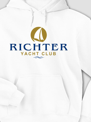 Yacht Club White Adult Hooded Sweatshirt