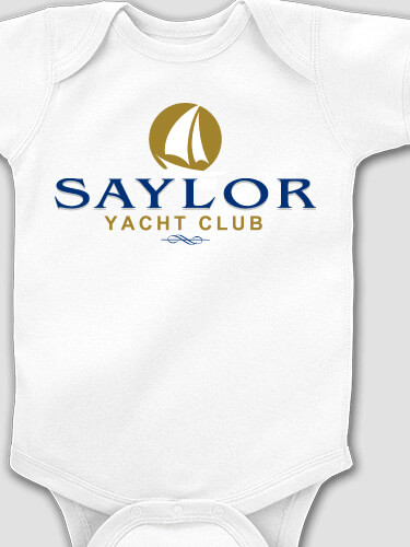 Yacht Club White Baby Bodysuit