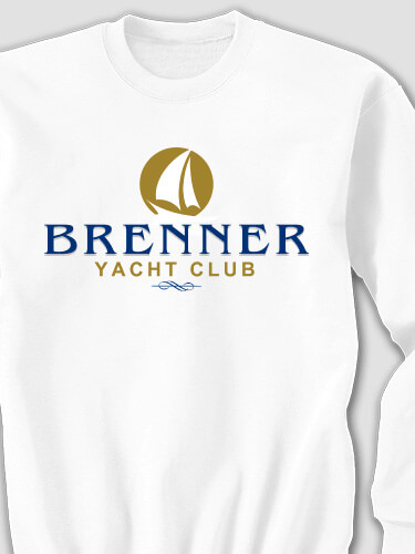Yacht Club White Adult Sweatshirt