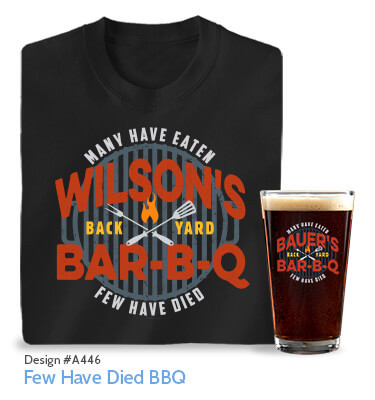 Few Have Died BBQ - T-Shirt, Hat & Pint Glass