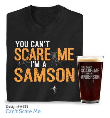 Can't Scare Me - Black T-Shirt & Pint Glass