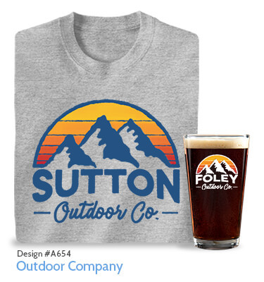 Outdoor Company - Sports Grey T-Shirt & Pint Glass