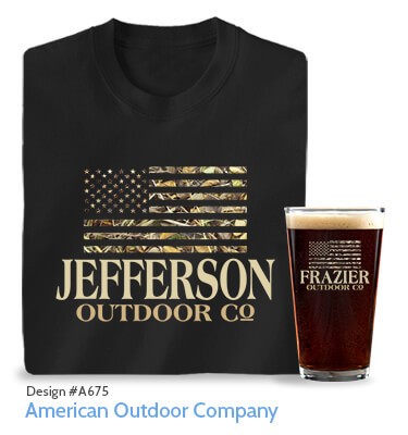 American Outdoor Company - T-Shirt, Hat & Pint Glass