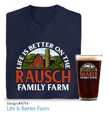 Life Is Better Farm - T-Shirt, Hat & Pint Glass