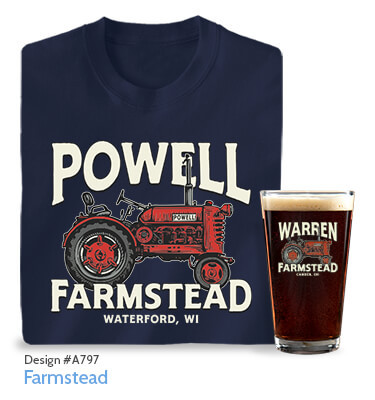 Farmstead - Navy Blue T-Shirt, Hat & Pint Glass