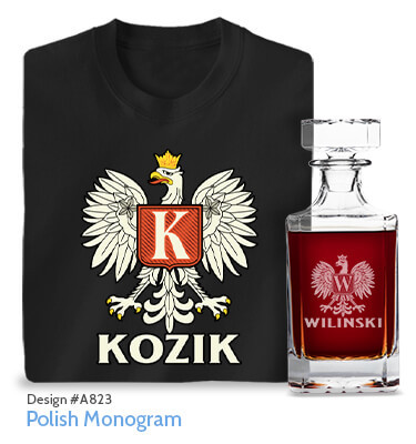 Polish Monogram - T-Shirt, Hat & Pint Glass