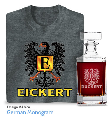 German Monogram - T-Shirt, Hat & Pint Glass
