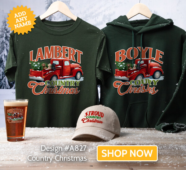 Country Christmas - T-Shirt, Hat & Pint Glass