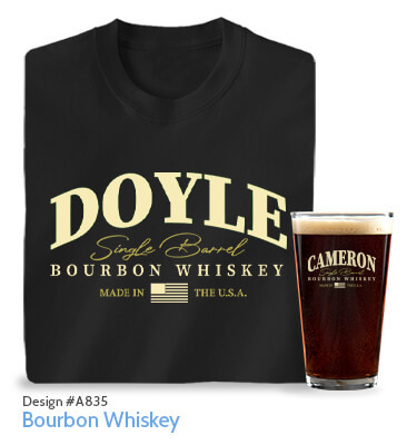 Bourbon Whiskey - T-Shirt, Hat & Rocks Glass