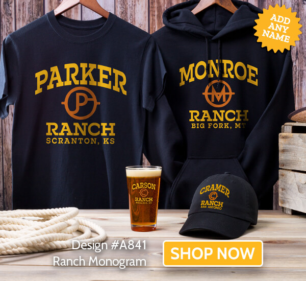 Ranch Monogram - T-Shirt, Hat & Pint Glass