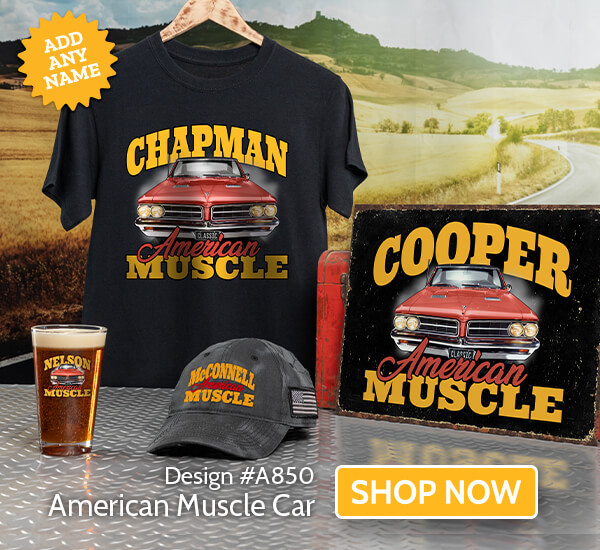 American Muscle Car - T-Shirt, Hat & Rocks Glass