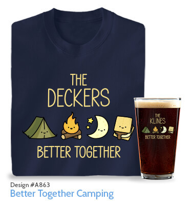 Better Together Camping - T-Shirt, Hat & Pint Glass