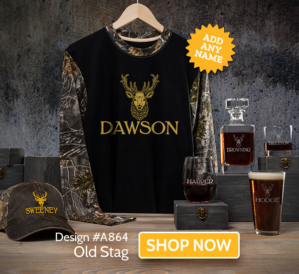 Old Stag - T-Shirt, Hat & Rocks Glass
