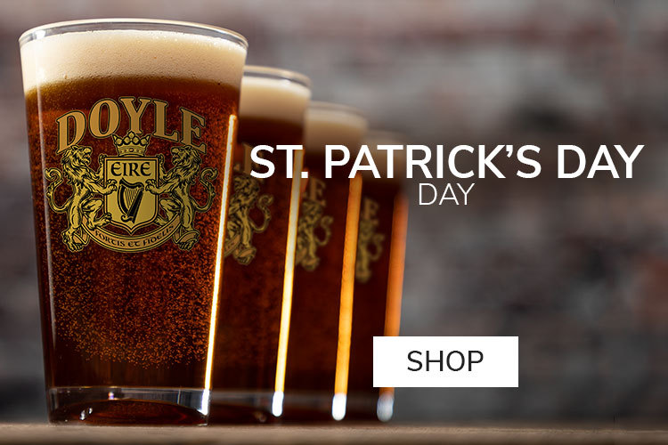 Custom St. Patrick's Day gifts are more than lucky! Celebrate your family name, and St. Patrick's Day, while wearing personalized and custom St. Patrick's Day apparel such as shirts, sweatshirts, or beanies to avoid being pinched. Grab your custom St. Patrick's Day food gift such as a beer mug, pint glass, or growler, and be ready for good fortune to come your way.