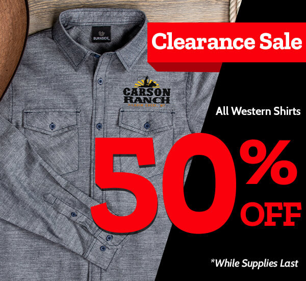 Clearance Sale 50% off all Western Shirts
