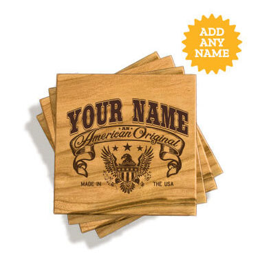 American Original Cherry Wood Coasters