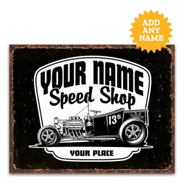 Speed Shop Tin Signs