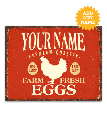 Farm Fresh Eggs Tin Signs