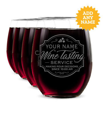 Classic Wine Tasting Services Stemless Wine Glasses