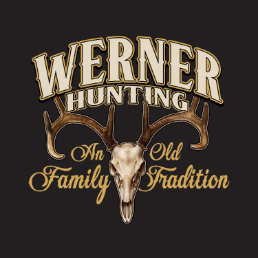 A793 Hunting Family Tradition - Family hunting design on black shirt.