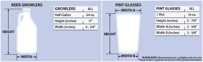 growler pint sizes chart