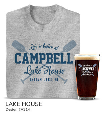 Lake House - T-Shirt, Hat & Rocks Glass