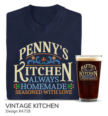 Vintage Kitchen - T-Shirt, Hat & Rocks Glass