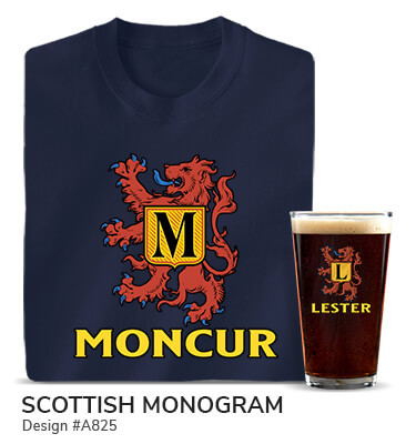 Scottish Monogram - T-Shirt, Hat & Pint Glass