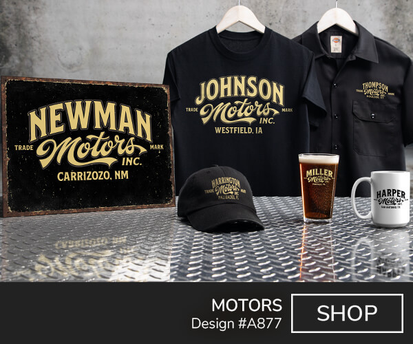 Motors - T-Shirt, Hat & Pint Glass
