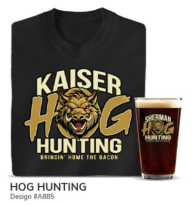 Hog Hunting - T-Shirt, Hat & Rocks Glass