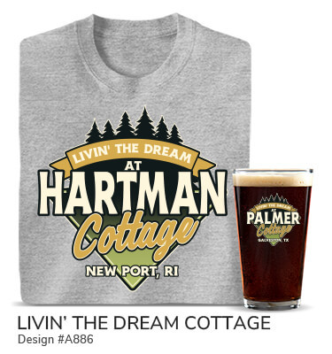 Livin' The Dream Cottage - T-Shirt, Hat & Pint Glass