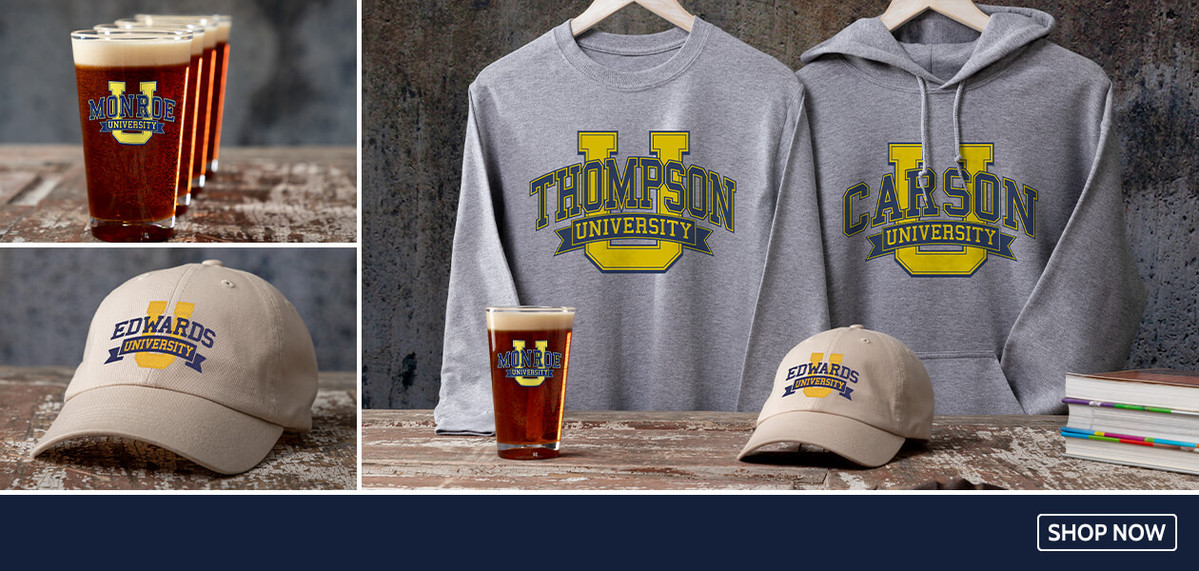 Personalized Classic University shirts, hats, and more!