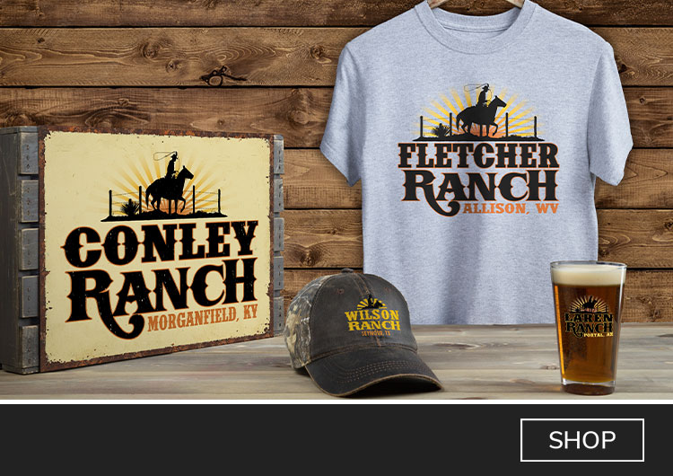 Personalized Ranch shirts, hats, and more!