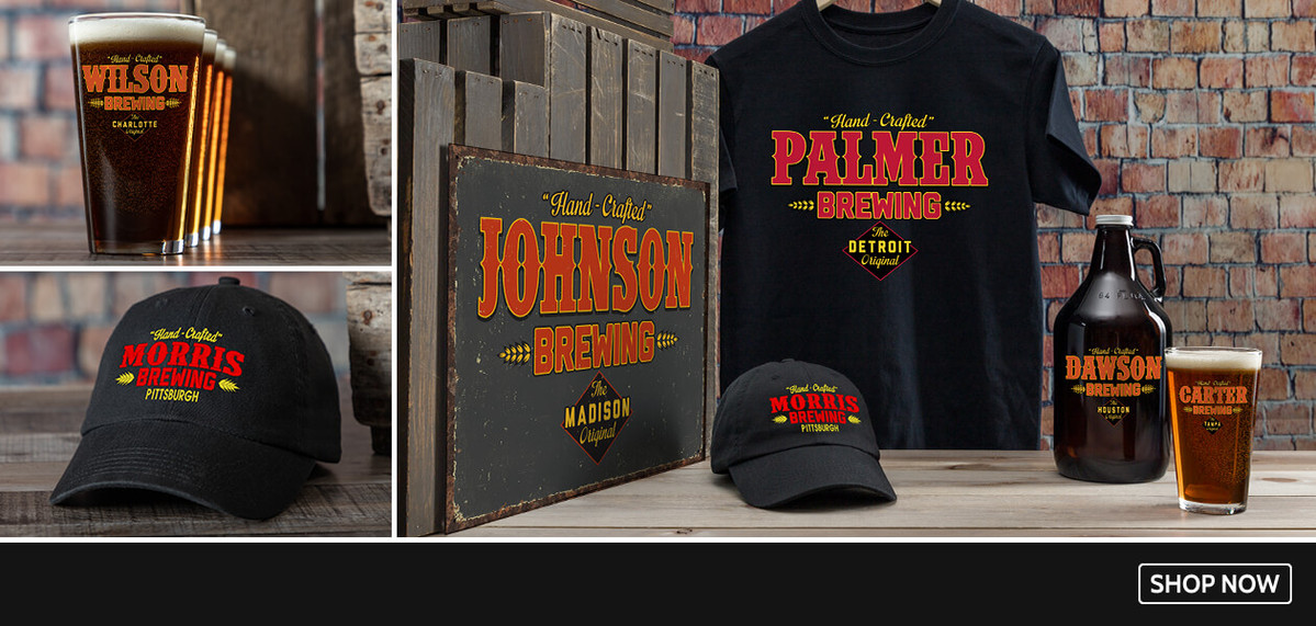 Brewing custom pint glasses, beer mugs, bottle openers & more Just For You!