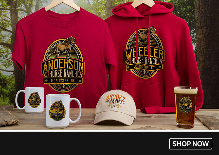 Custom Classic Horse Ranch shirts, hats, and more!