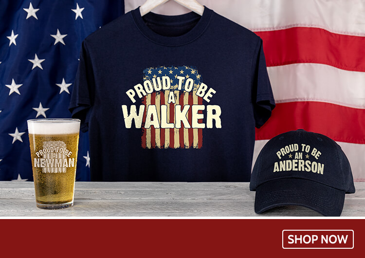 Personalized Proud To Be shirts, hats, and more!