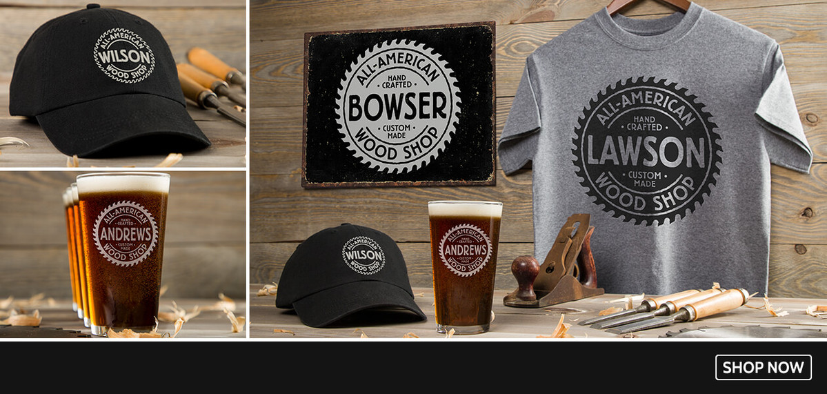 Classic Wood Shop wine glasses, cheese boards, and more!