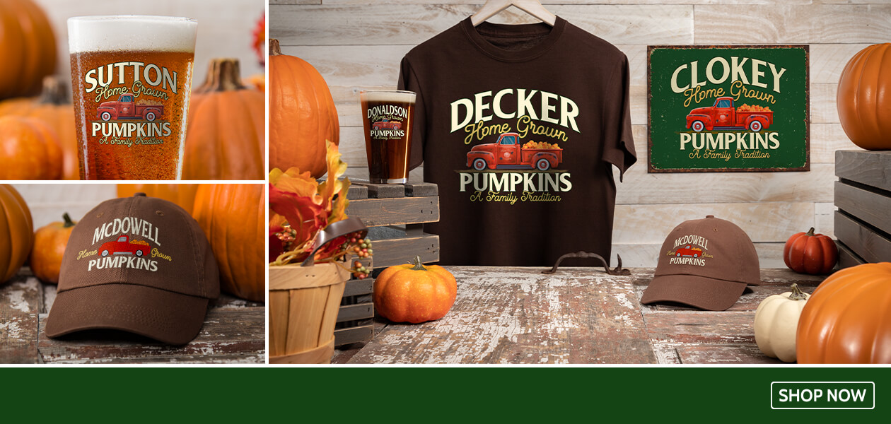 Pumpkins cheese boards, coasters, sweatshirts, and more!