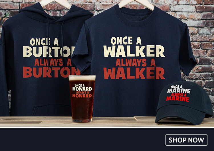 Always custom pint glasses, hats, gift sets, and more!