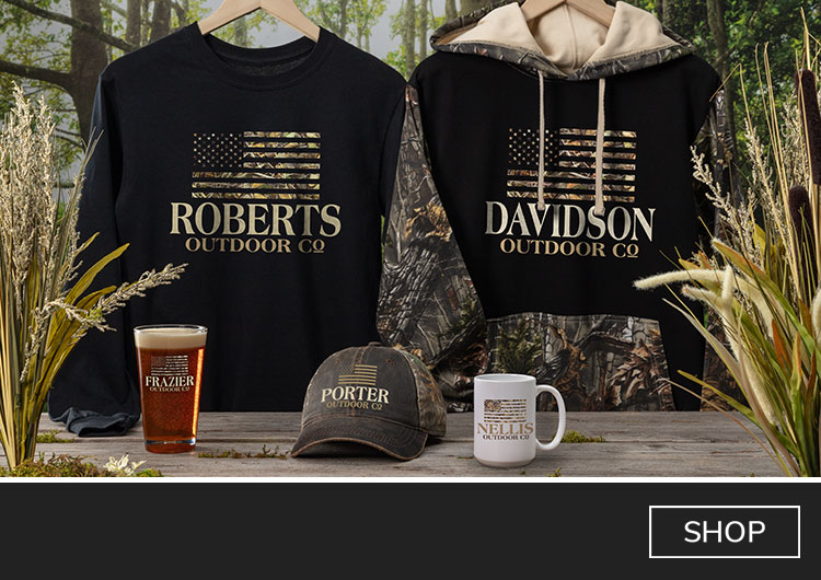 Outdoor Company shirts, wine glasses, coasters, and more!