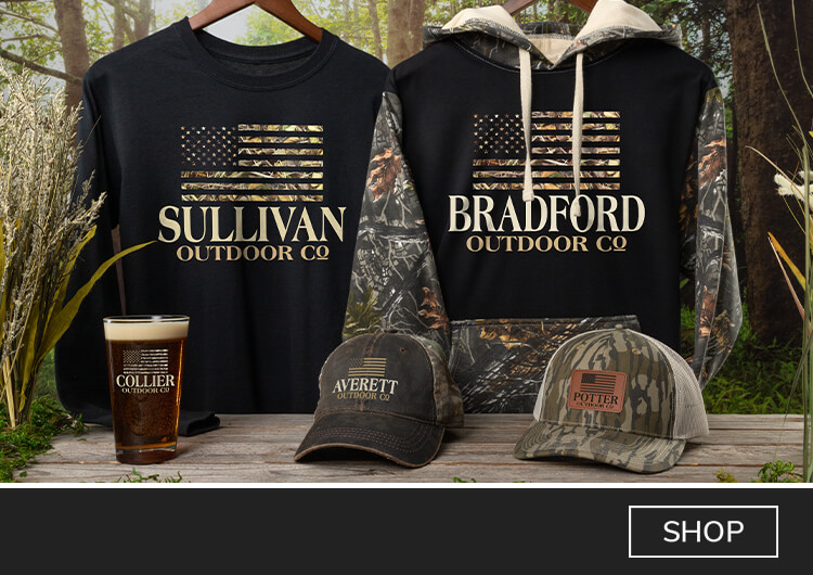 Outdoor Company shirts, wine glasses, coasters, and more!