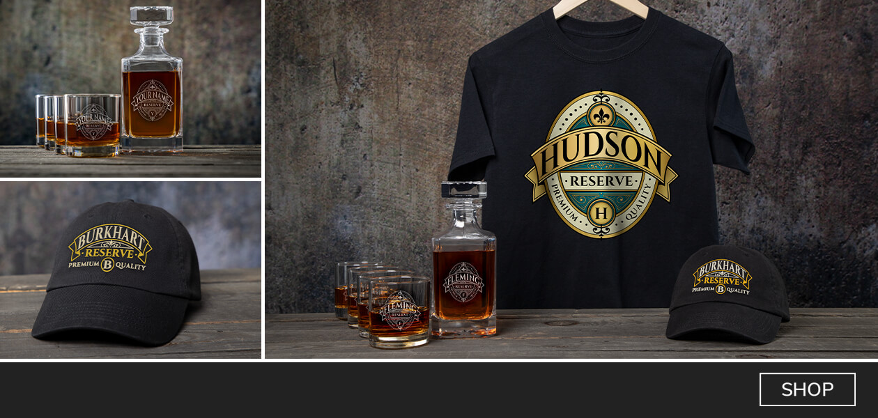 Reserve design #A774 custom apparel, glassware, barware, and more personalized for you!