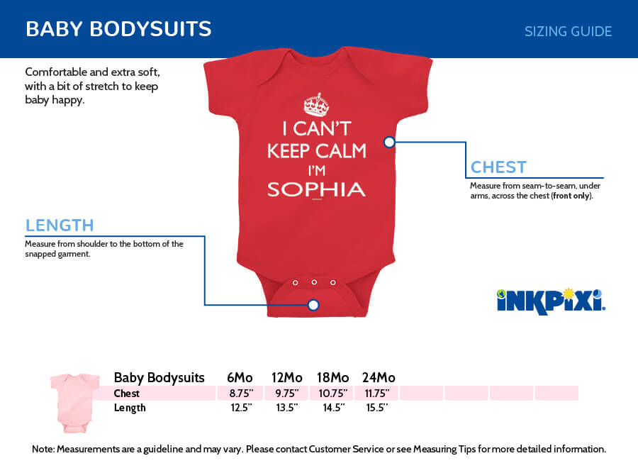 onesie sizes chart