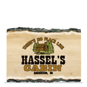 Personalized Camping Faux Sliced Log Plaques