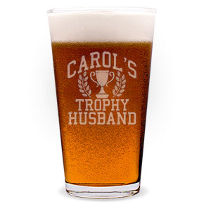 Valentine's Day Engraved Pint Glasses