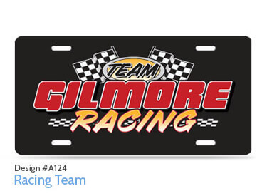 A124 Racing Team License Plate