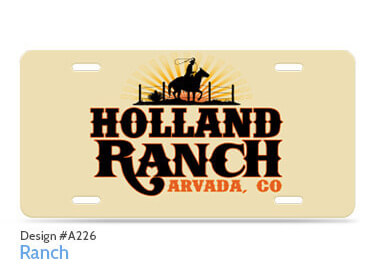 A226 Ranch License Plate