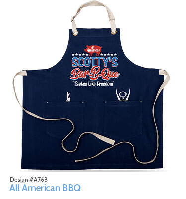 A763 All American BBQ Canvas Work Apron