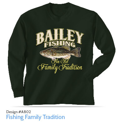 A802 Fishing Family Tradition Long-Sleeve T-Shirts